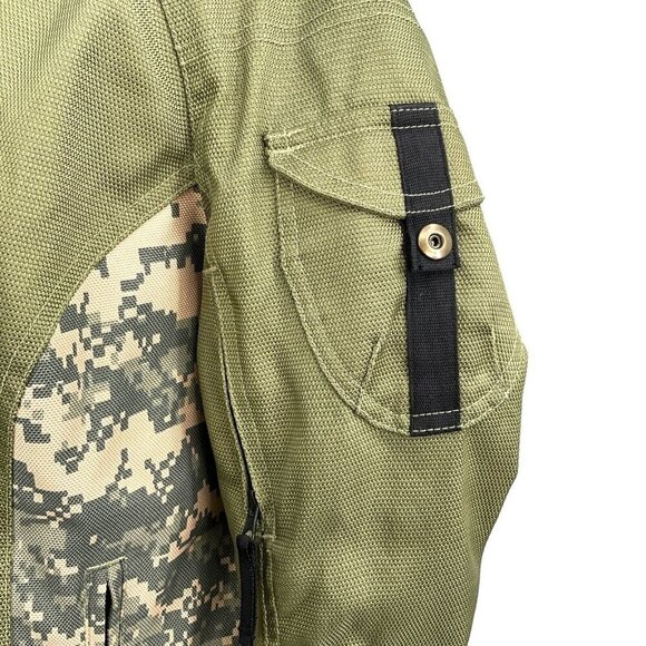 Power Trip Size L Tank Girl Motorcycle Jacket Tactical US Army Green Camo Womens - Picture 7 of 16